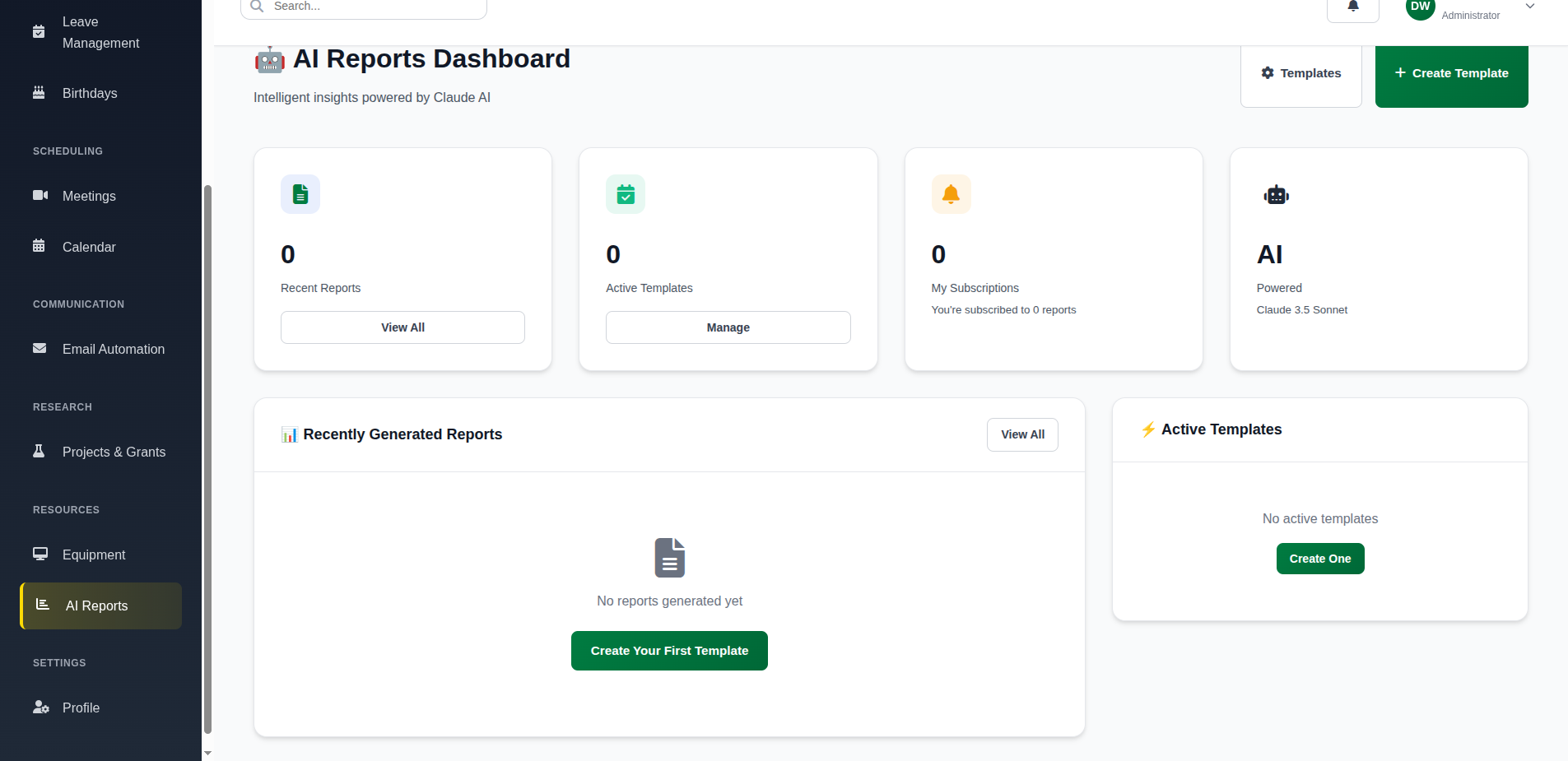 Admin Intelligence System